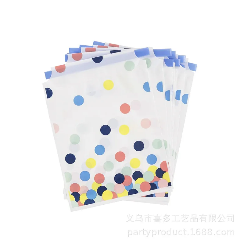 Color Polka Dot Disposable Paper Tableware Set Adult Party Decoration Paper Pallet Paper Cups Pennants