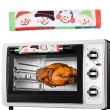 Мягкая Рождественская декоративная Ручка дверцы холодильника, чехлы с милой мультяшной СВЧ-дверью, с ручкой холодильника, рождественские подарки