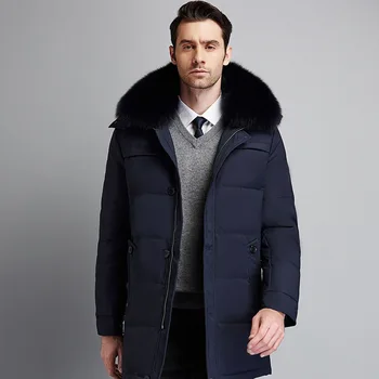 

Down Jacket Male Winter Coat Fur Collar Windproof Keep Warm Men's Down Jacket 90% White Duck Down Plus Size 4XL 5XL
