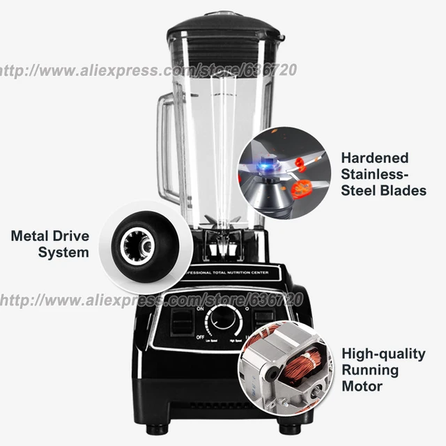 Professional Countertop Blender for kitchen Max 2200W High Power Home and  Commercial Blender with Timer, Variable