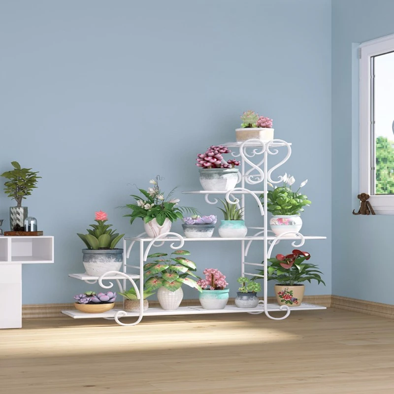 

Balcony Flower Rack Iron Art Chlorophytum Flower Rack Shelf Landing Type Simple And Easy Flowerpot Frame