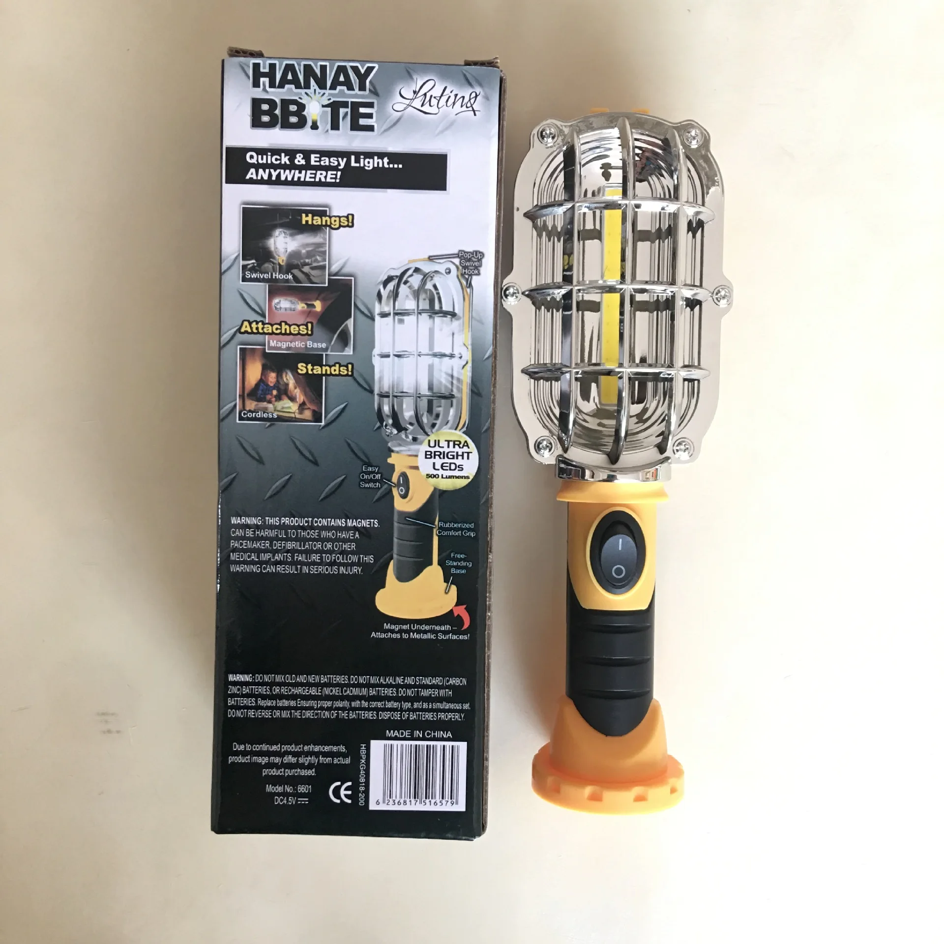 

TV Product Handy Brite Trash LED Flashlight Inspection Lamp Work Light Tent Light