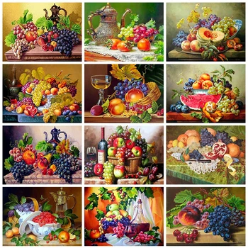 

Evershine Diamond Painting Fruit 5D DIY Diamond Embroidery Cross Stitch Kit Mosaic Rhinestone Kitchen Home Decoration