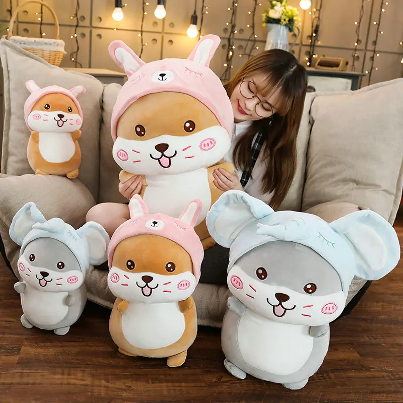 Милый хомяк плюшевые игрушки чучела животных Куклы Детские подушки Kawaii подарок на день рождения