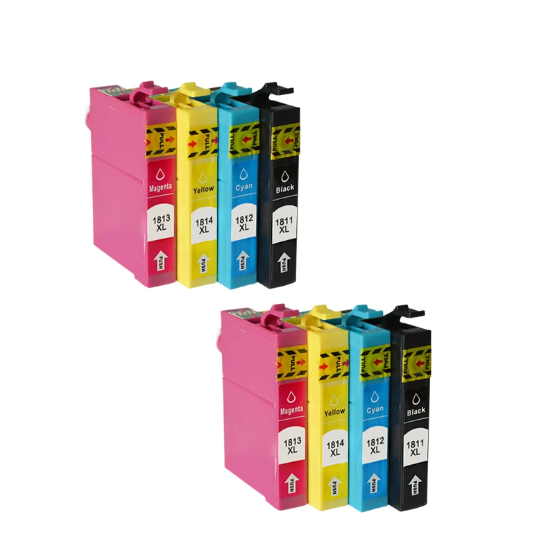 

8 шт., картриджи для струйного принтера EPSON XP212 XP215 XP225 XP312 XP315 XP412 XP415 XP302 XP402 XP405
