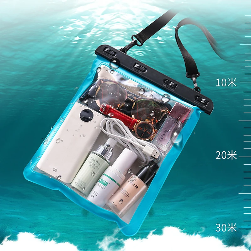 de natación grande para teléfono móvil, impermeable para nadar, usar en la playa, iPhone Huawei P40|Bolsas de natación| - AliExpress