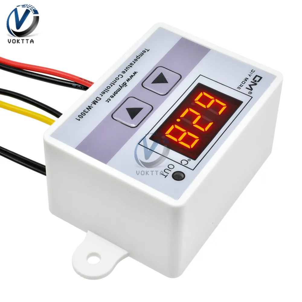W3001 W3002 Microcomputer Digital Display Temperature Controller LED 110V 220V Thermostat Control Switch Sensor Meter With Probe