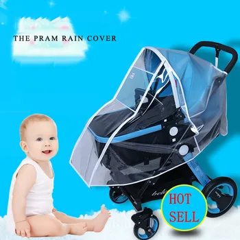 

Stroller Accessories Waterproof Rain Cover Transparent Wind Dust Shield Zipper Open For Baby Strollers Pushchairs RaincoatAXP067