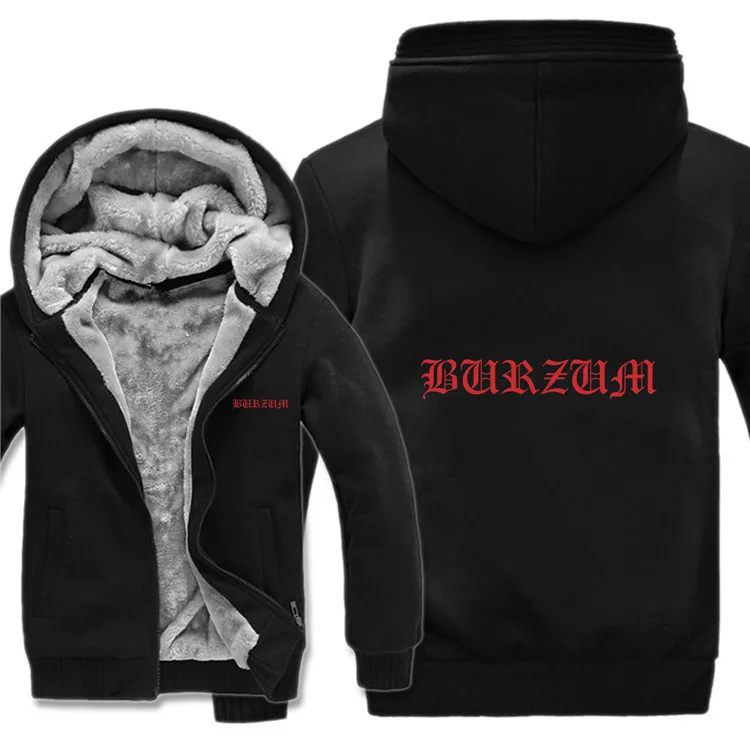 Burzum/толстовки, куртка, мужское пальто, зимняя мужская повседневная шерстяная подкладка, флисовые утепленные толстовки с капюшоном Burzum - Цвет: as picture13