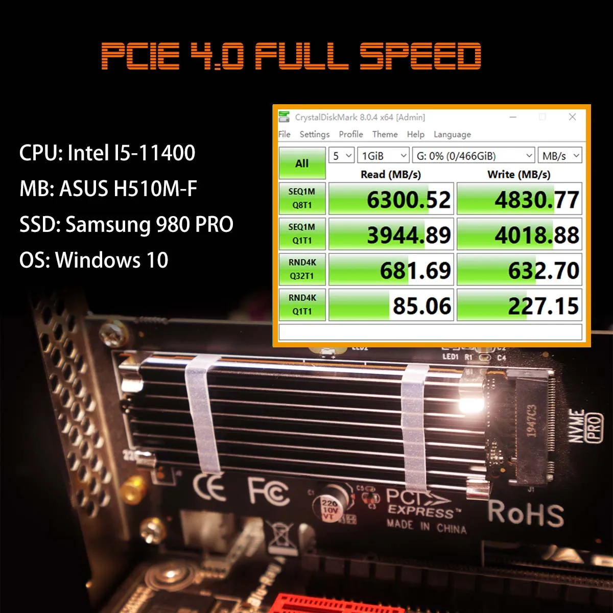 Pcie Nvme 4.0 3.0 Adaptador com 0.12 Polegada de Espessura M.2 Dissipador de Calor para M.2 Pcie Ssd Nvme e Ahci Pci-e Gen4 Spee Completo M.2 - Imagem 2
