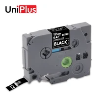 UniPlus 12 мм ярлык TZE-335 TZE335 TZ-335 для Brother P-TOUCH принтер PT-1090 PT-D200 с белыми пятнами Black Label Maker ленты 110