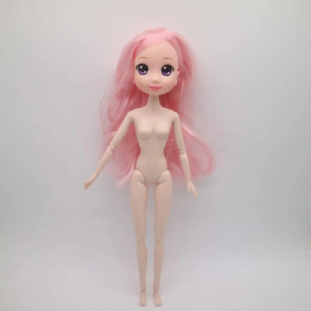 Cortoon куклы 12 дюймов пластиковая кукла DIY пластиковый шар соединенная Подвижная кукла 32 см - Цвет: nude doll 2