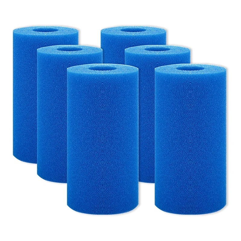 

6 Pcs Foam Filter Sponge for Intex Type A Reusable Washable Swimming Pool Aquarium Filter Accessories Retail