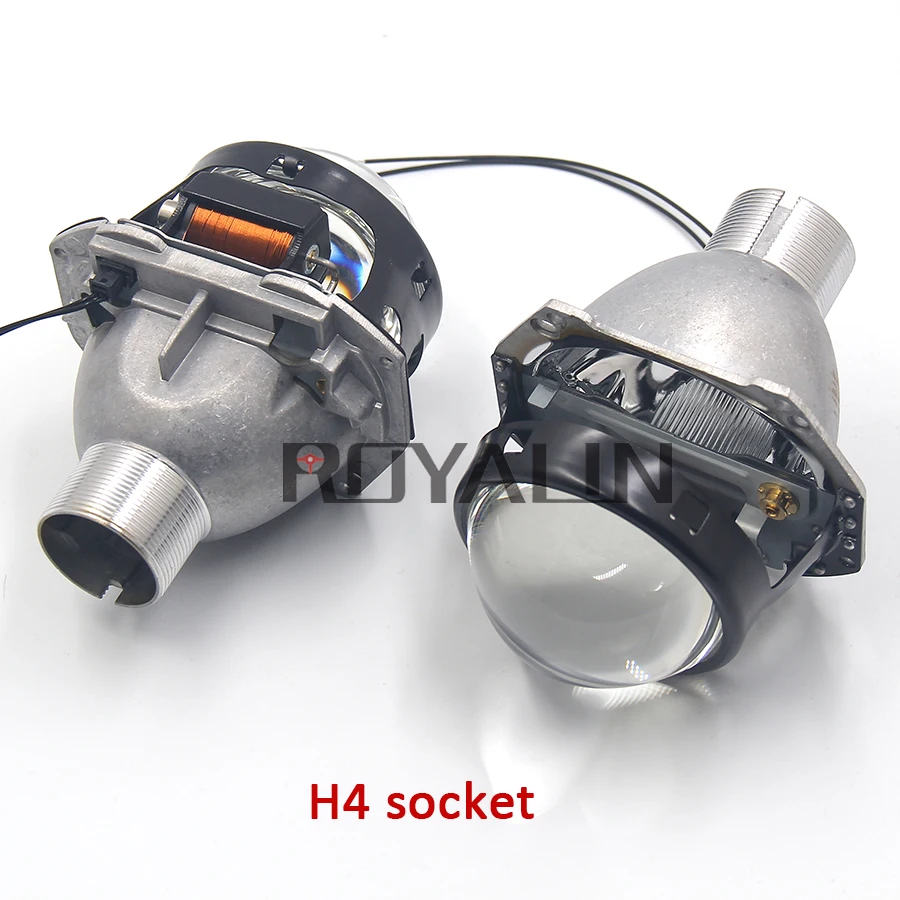 US $52.49 ROYALIN Bi Xenon Headlight Lens For Hella 3R G5 H1 H4 H7 Bixenon Projector D2S D2H 9005 HB4 Universal Car Lights Retrofit