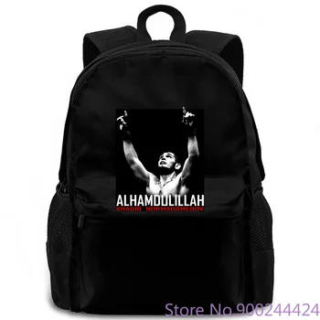 

Khabib Nurmagomedov Alhamdulillah Fighter Black New Brand Solid Color women men backpack laptop travel school adult