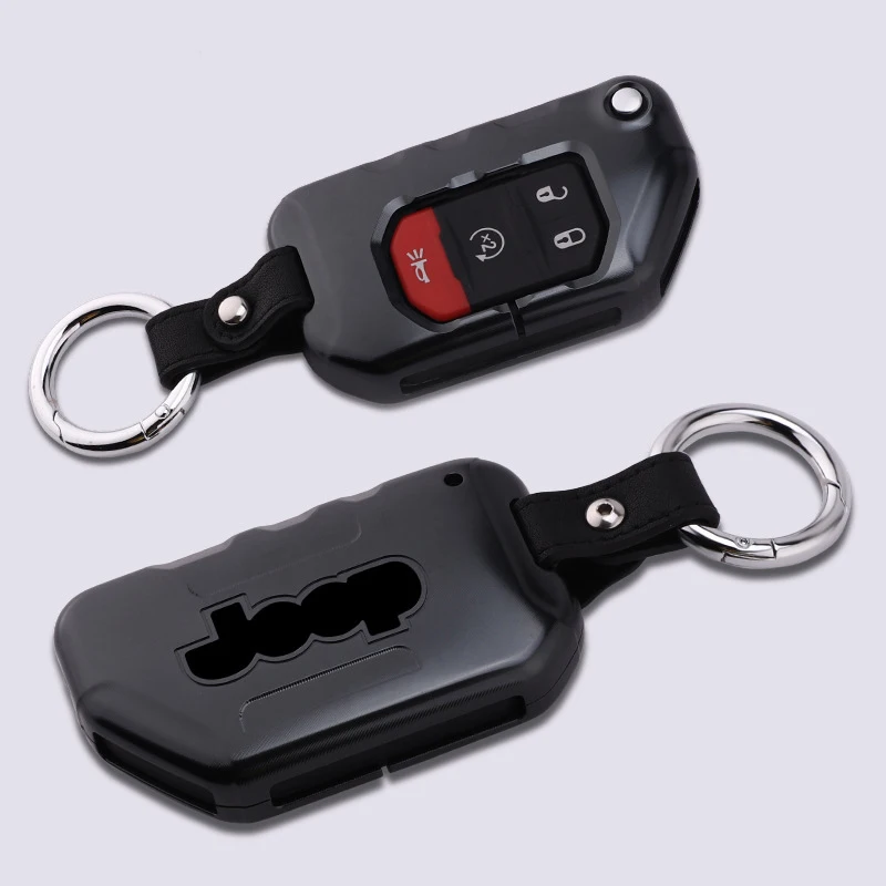 Aluminium Alloy Car Key Case Key Cover Shell Fob Casing For Jeep New Jl  Wrangler Rubicon 2018 Remote Flip Key Holder Accessories - Key Case For Car  - AliExpress