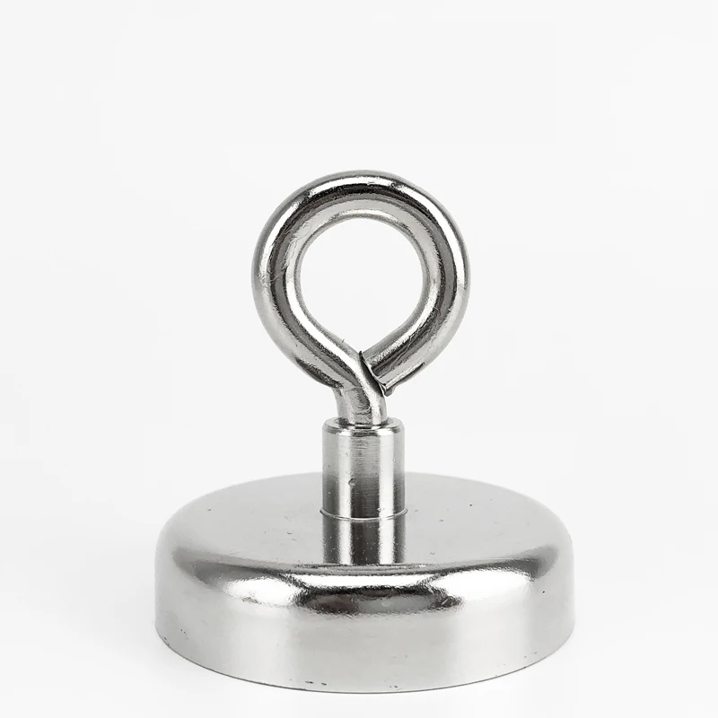 

1pcs/lot Magnet hook Strong magnetic fishing strong magnetic NdFeB round suction cup closed strong magnetic component hook