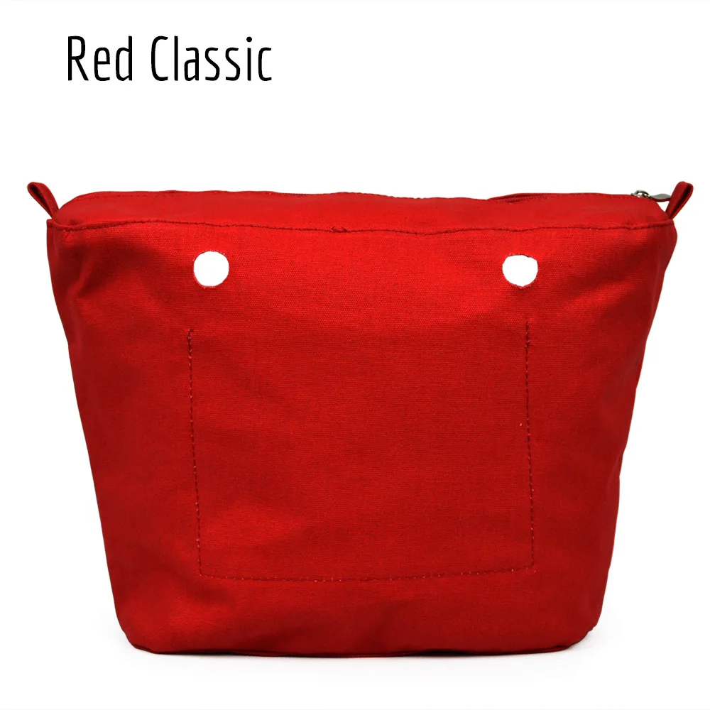 Red Classic Tanqu водонепроницаемая внутренняя подкладка Obag вставка карман на молнии классический мини холст внутренний карман для O сумка - Цвет: Red Classic