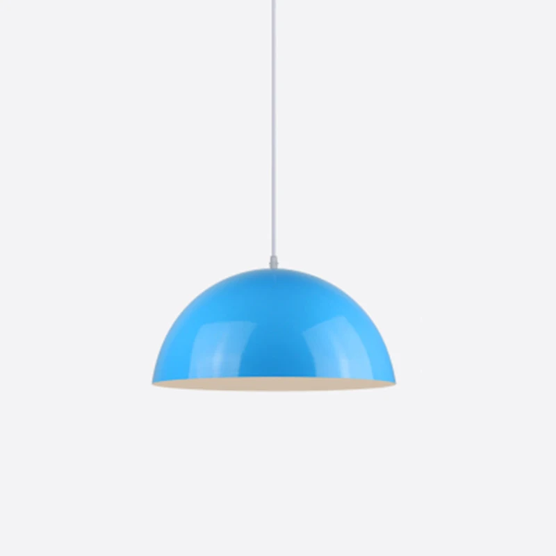 Современный минималистичный цветной подвесной светильник, светодиодный алюминиевый подвесной светильник для ресторана, кафе, танцевальной комнаты, офиса, кафе, Декор, подвесной светильник - Цвет корпуса: Blue
