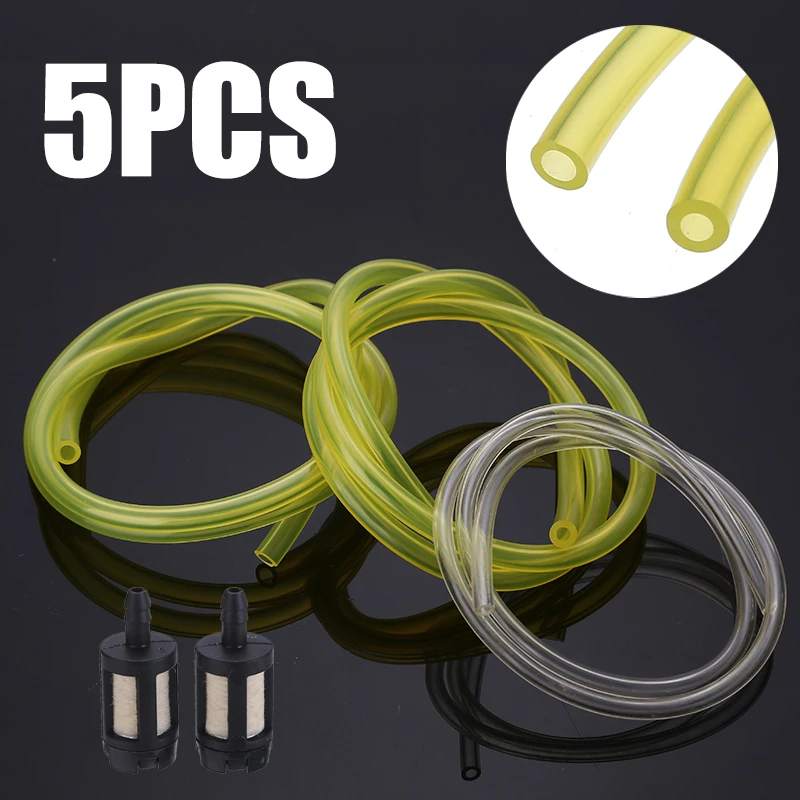 5pcs Strimmer Chainsaw Fuel Line Pipe and Filter Kit Lawnmower Replacement For Strimmers