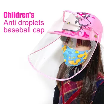 

Kids Protective Hat Transparent Anti-saliva Removable Outdoor Baseball Cap For Children Dust Cover Full Face Anti Droplet Hat