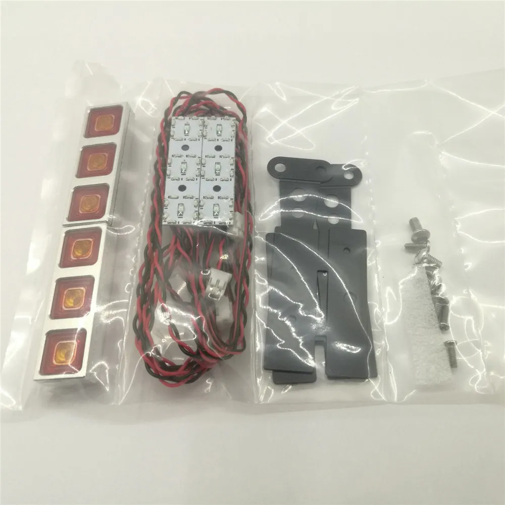 1 пара светодиодный фонарь для Tamiya по супер скидке человек 620 1851 3363 56352 RC грузовик с прицепом изменение Алюминий сплав фонарь аксессуары - Цвет: Mud Head Taillight