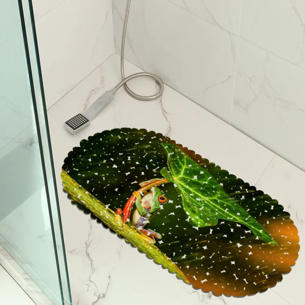 PVC Bathroom Toilet Floor Mat Sucker Non-slip Waterproof Shower Room Household Carpet Door Mats | Дом и сад