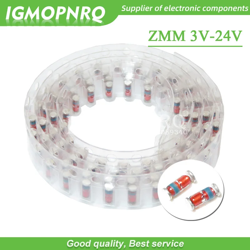 

200PCS ZMM 3V 3V3 3V9 4V7 5V1 7V5 8V2 10V 12V 15V 16V 18V 20V 24V LL34 SMD Zener diode package 1/2W 0.5w Chip Zener diode