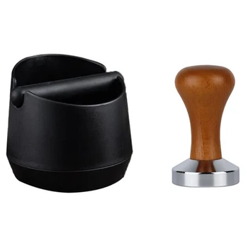 

Coffee Grind Knock Box and Coffee Tamper for Espresso Machine Shock-Absorbent Knock Bar for Easy Coffee Ground Disposal