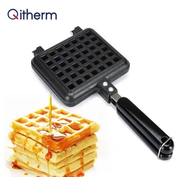 

Qitherm Non-Stick Waffles Maker Mold Portable Iron Machine Household Kitchen Gas Pan Bubble Egg Cake Oven Breakfast Machine