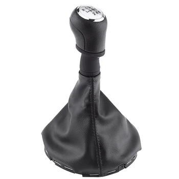 

6 Speed Manual Gear Shift Knob Silver with Frame Boot for Transporter T5 T6 2003-2011