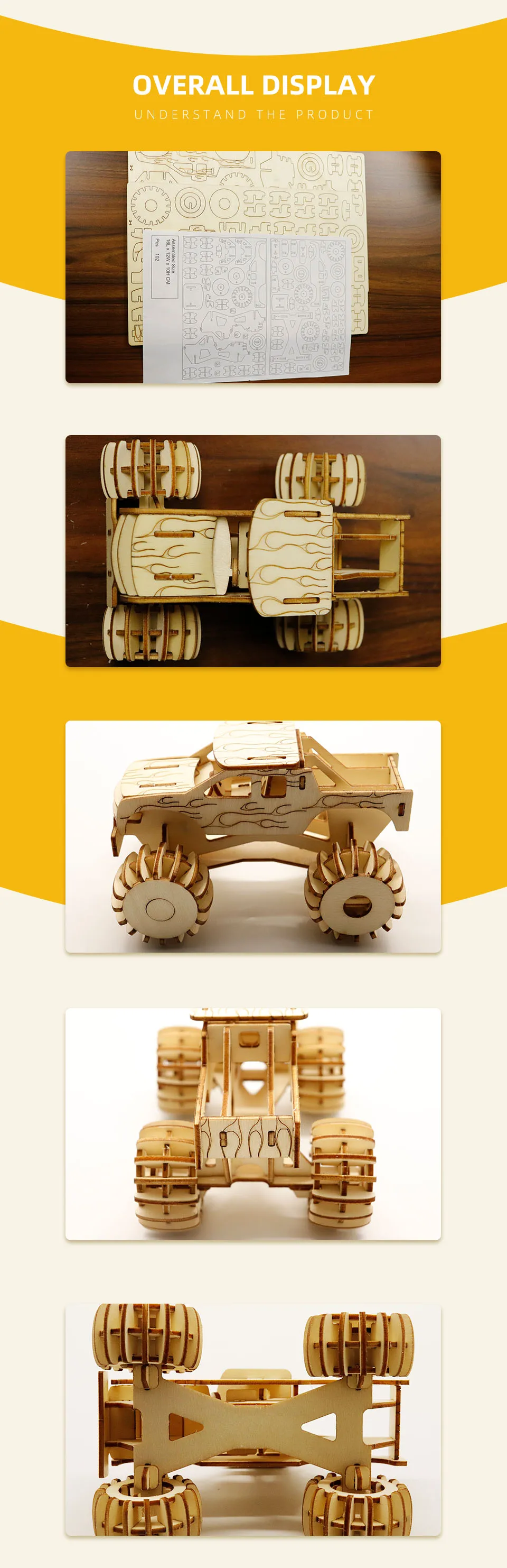 3D DIY деревянный автомобиль грузовик игра-головоломка хобби подарок для детей натуральный цвет игрушка модель строительные наборы Развивающие