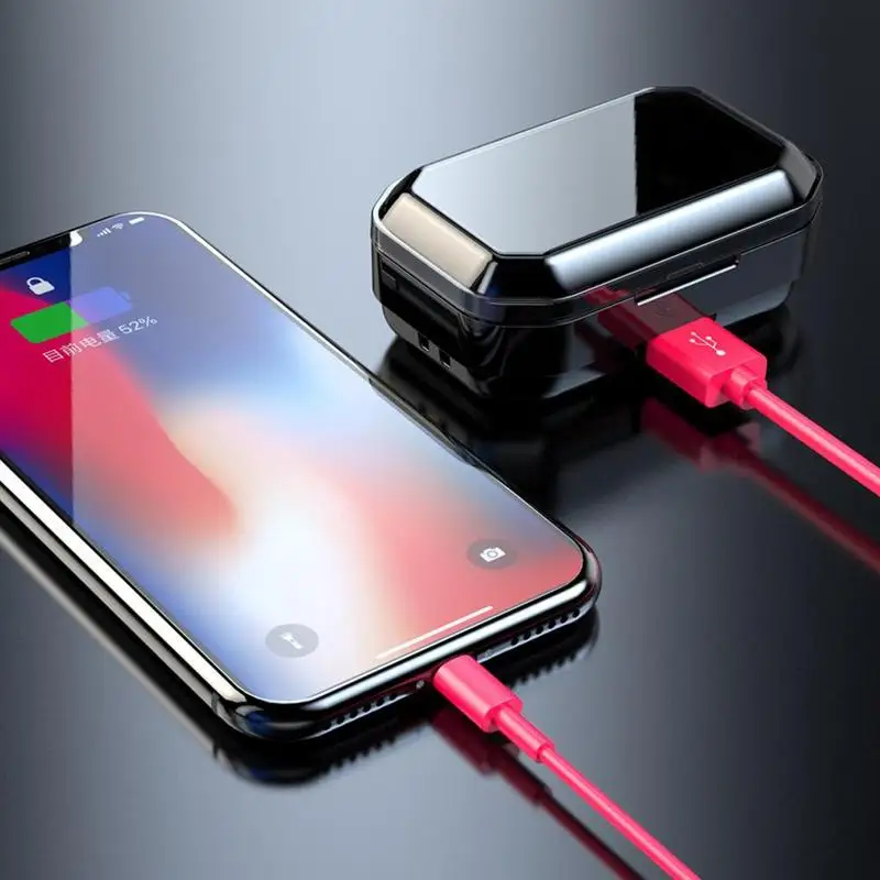 G02 TWS 5,0 Bluetooth наушники водонепроницаемые наушники Смарт стерео 3300 мАч беспроводной светодиодный IPX7 мощность C6F1