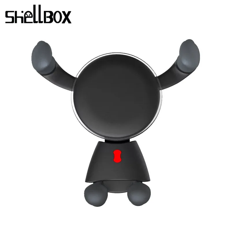 

SHELLBOX Cute Qi Wireless Car Charger for iPhone XS Max Samsung S8 Quick Wireless Charging Charger Car Mount Mobile Phone Hold