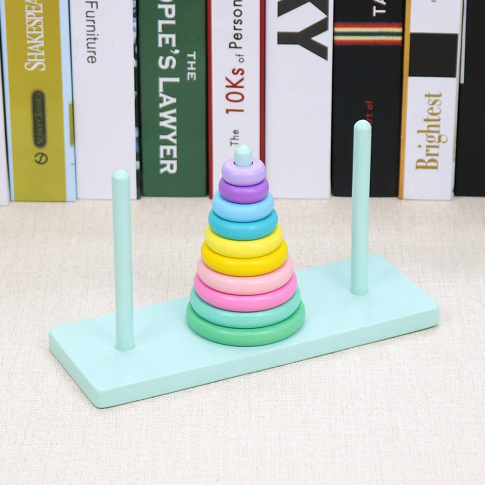 discounted Wooden Ten-Layer Logical Thinking Tower Clearance Educational Children Toys Hand-eye Coordination F