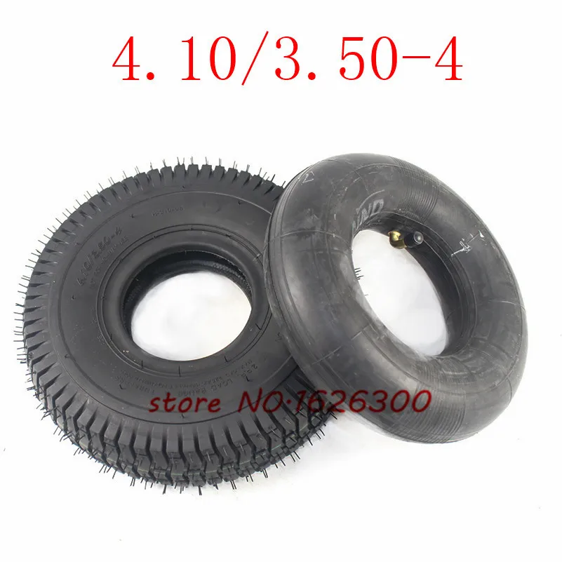 4.10/3.50-4 410/350-4 ATV Quad Go Kart 47cc 49cc Chunky 4.10-4 Tire inner tube Fit All Models 3.50-4 4"wheel hub - Цвет: inner and outer tire