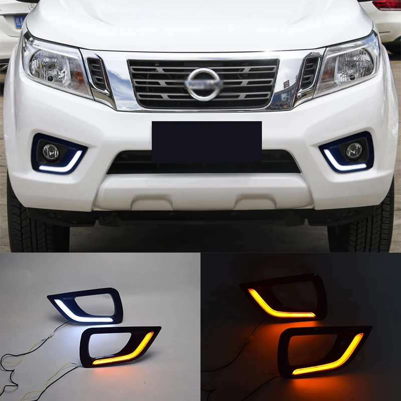 Светодиодный дневной светильник для Nissan Navara NP300 2015 2016 с отверстием