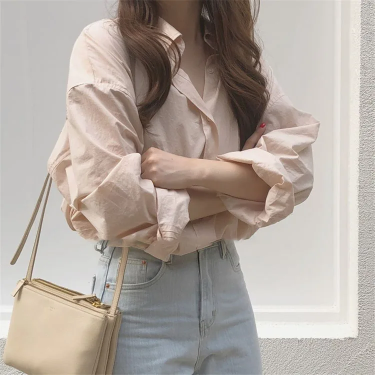 

New spring Vintage cotton Shirt female Oversize Tops Women Long sleeve Girls Blouse Summer Plus Size Women Blouses femme Blusas