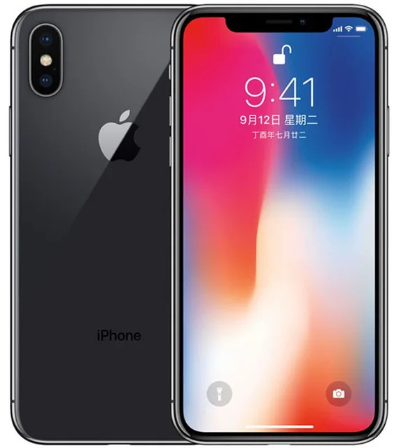 Original Unlock Apple iPhone X Face ID 64GB/256GB ROM iOS A11 5.8" 3GB RAM 12MP Hexa Core Dual Camera 4G LTE USED Mobile Phone