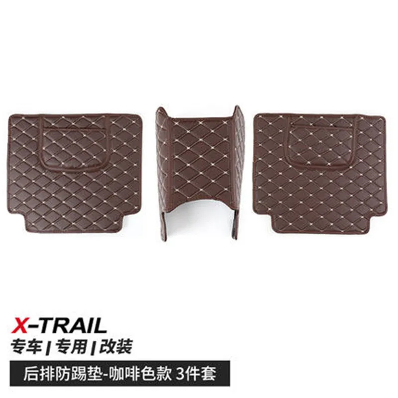 Автомобильный Стайлинг для Nissan X-Trail X Trail T32 Rogue- внутреннее сиденье задний PU подлокотник B Колонка анти-kick pad защитная накладка - Цвет: 1