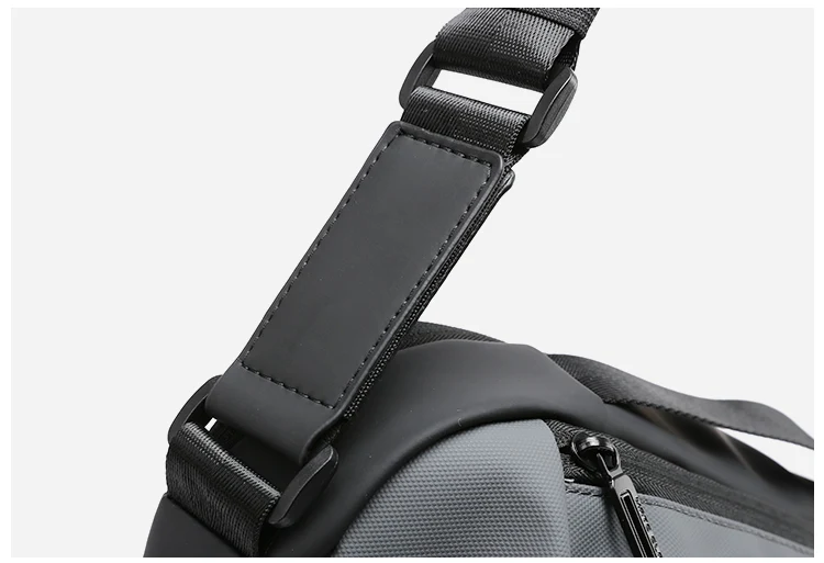 MOYYI Outdoor Sport Wasserdichte Umhängetasche Männer Grau Nylon Mode Lässig Reisen Beste Telefon Tasche Taille Schulter Seite Tasche – Detail 9