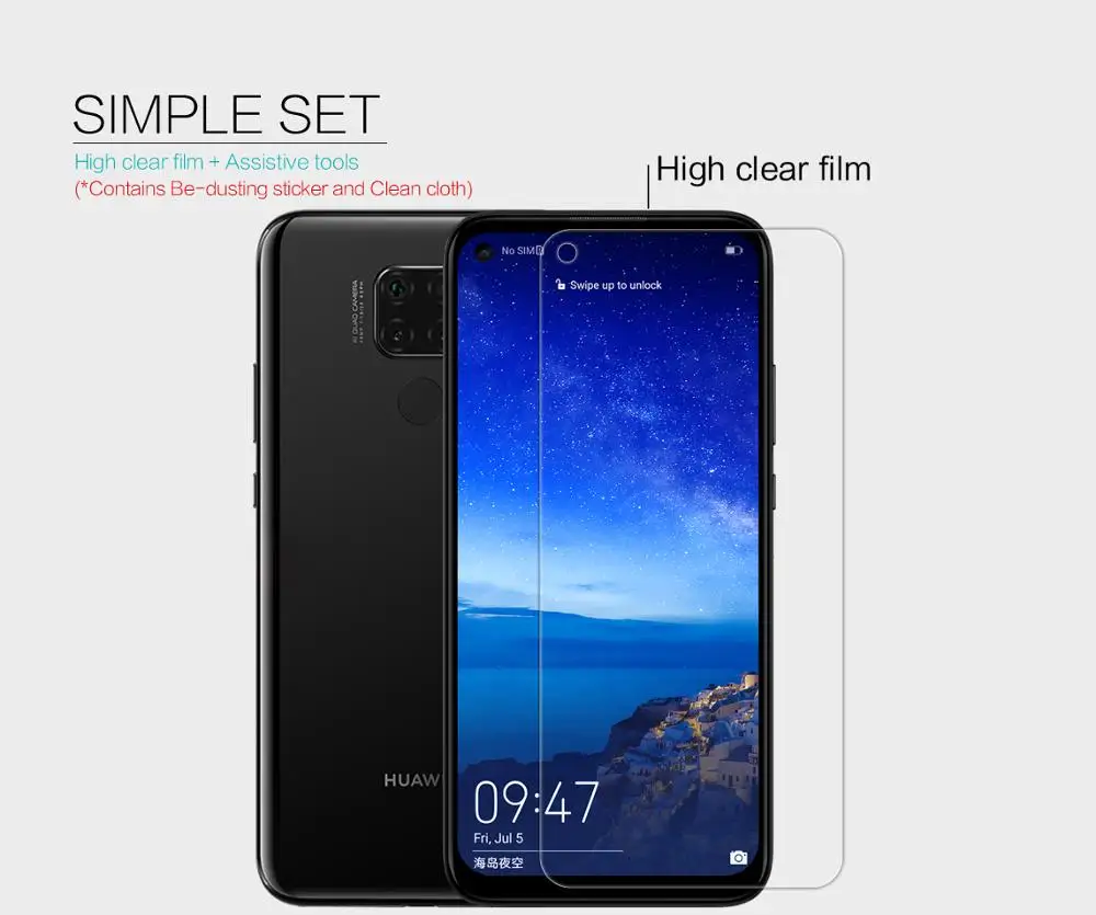 2 шт для NILLKIN huawei Nova 5i Pro Защитная пленка для экрана NILLKIN Crystal супер прозрачный матовый Защитная пленка для huawei Nova 5i Pro