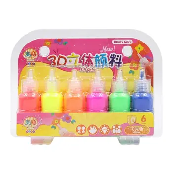 

6 Colors Kids 3D Acrylic Paint Pigment Set for Children Graffiti DIY Painting