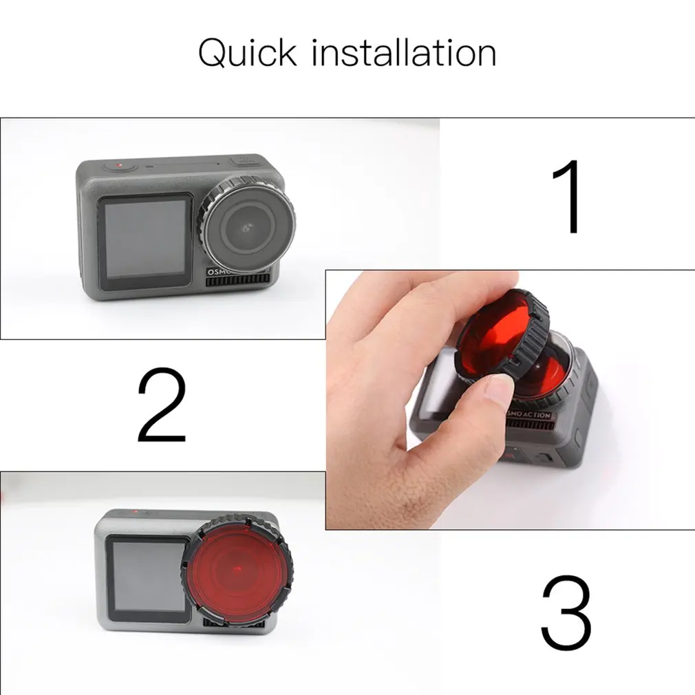 Фильтр для объектива для дайвинга для DJI OSMO экшн-Спортивная камера красные фильтры для дайвинга для подводной съемки коррекция отклонения цвета