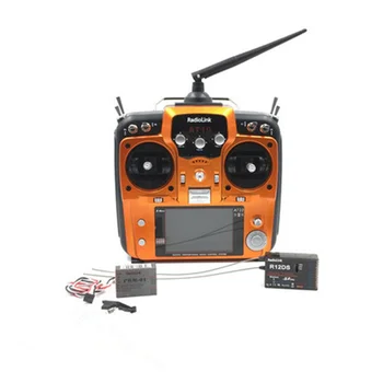 

1Set RadioLink AT10II 2.4Ghz 12CH Remote Control Remote Transmitter 33.2x26.5x12 With R12DS Receiver RC Done Quadcopter