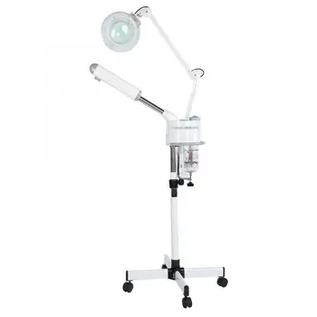 

220vl Machine 2-in-1 Beauty Salon Use Ozone Hot Mist Face Steamer with Cold Light 5X Magnifying Lamp Face Skin