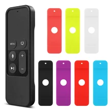Colorido antiderrapante silicone capa protetora pele para apple tv 4 controle remoto à prova dremote água capa de poeira mercadoria doméstica