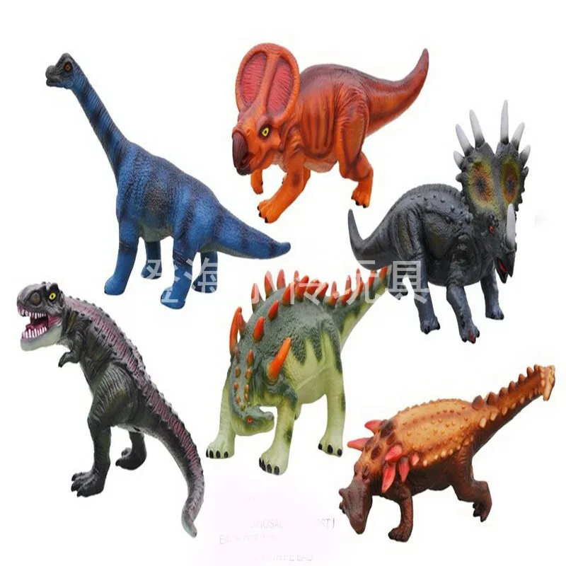 Jurassic модель Мягкий Silcone виниловый динозавр звук создание будет называть большой размер T-игрушка Rex модель Трицератопс Брахиозавр