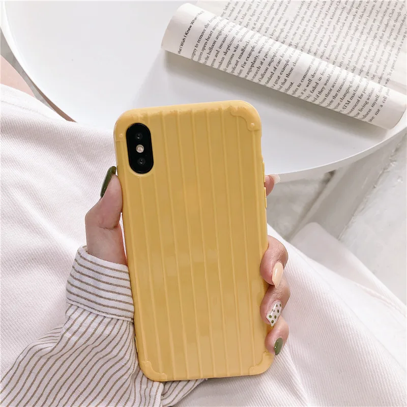 Для iphone x аксессуары чехол для телефона Роскошный чехол для capinha iphone 7 plus iphone 8 plus 8 Plus XS Max XR 6 6 s 5se 5S чехол s Funda - Цвет: Yellow