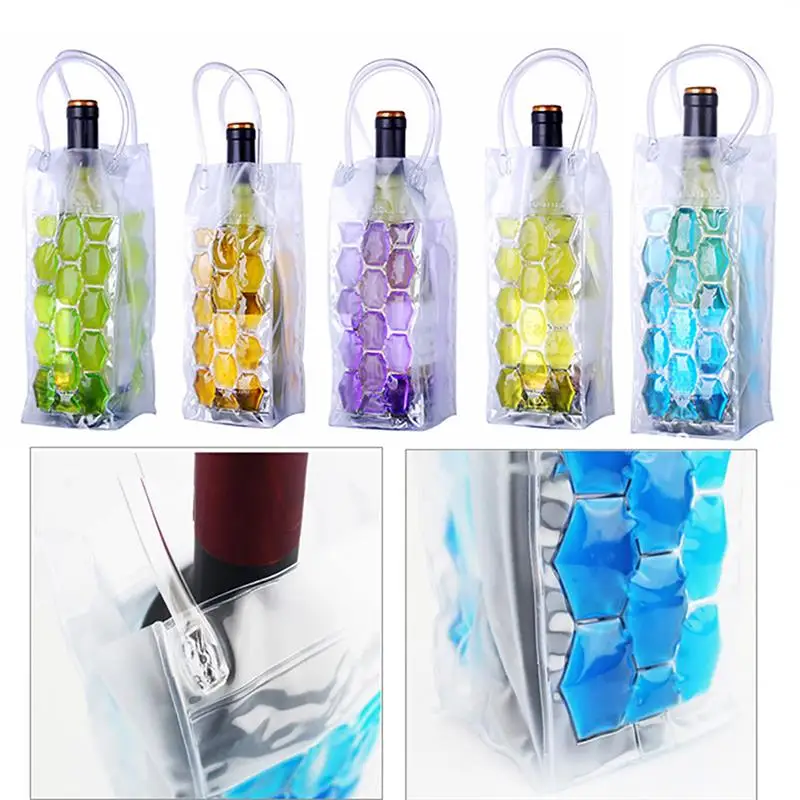 1PC Wine Bottle Freezer Bag Beer Chiller Cooler Bag Ice Cooling Gel Holder Carrier Portable Liquor Ice-Cold Tools &Chillers PVC